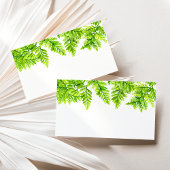 水彩シャルトレウスグリーン離れファーン結婚ズ プレイスカード