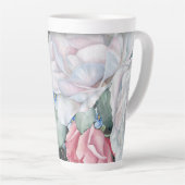 水彩シャルボードバラ カフェラテマグ (右アングル)