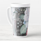 水彩シャルボードバラ カフェラテマグ (左アングル)