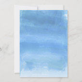水彩シャワー招待状 雨の日 ブルー 招待状 (裏面)