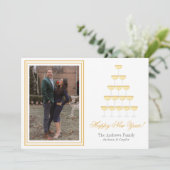 水彩シャンパングラス新年写真 シーズンカード (スタンド正面)