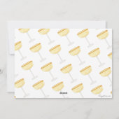 水彩シャンパングラス新年写真 シーズンカード (裏面)