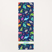 水彩シャークファミリー可愛パーソナライズされたい ヨガマット (正面)