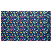 水彩シャークファミリー愛らしい海 ファブリック (ヤード)