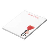 水彩ショッピングファッションガールカップル ノートパッド (回転)