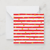 水彩ショッピングファッションガールギフトエンクロージャー ノートカード (裏面)