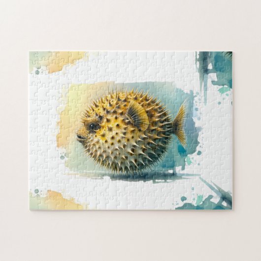 水彩シリーズ：ふぐ ジグソーパズル (横)