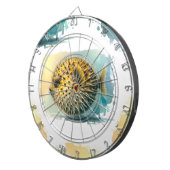 水彩シリーズ：ふぐ ダーツボード (正面右)