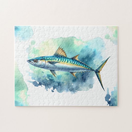 水彩シリーズ：サバ ジグソーパズル (横)