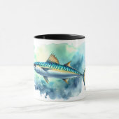 水彩シリーズ：サバ マグカップ (中央)