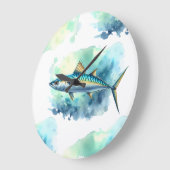 水彩シリーズ：サバ ラージ壁時計 (傾斜)