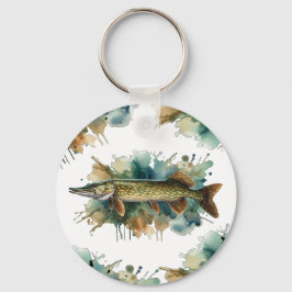 水彩シリーズ：パイク キーホルダー