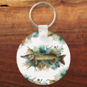 水彩シリーズ：パイク キーホルダー (裏面)