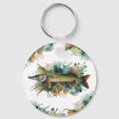 水彩シリーズ：パイク キーホルダー (裏面)