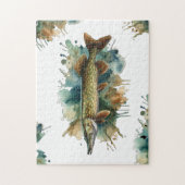 水彩シリーズ:パイク ジグソーパズル (縦)