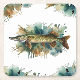水彩シリーズ:パイク スクエアペーパーコースター
