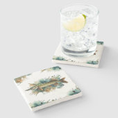 水彩シリーズ：パイク ストーンコースター (横)