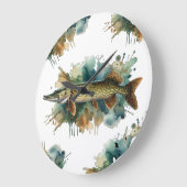 水彩シリーズ：パイク ラージ壁時計 (傾斜)