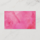 水彩シルエットピンクメイクアップアーティストエレガント 名刺 (裏面)