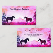 水彩シルエット馬フィールド 名刺 (正面/裏面)