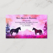 水彩シルエット馬フィールド 名刺 (裏面)