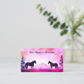 水彩シルエット馬フィールド 名刺 (スタンド正面)