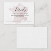 水彩シルエット フランス 結婚式 詳細カード エンクロージャーカード (正面/裏面)