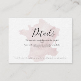 水彩シルエット フランス 結婚式 詳細カード エンクロージャーカード