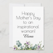 水彩シンプルなお花の母の日のカード シーズンカード (正面)