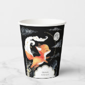 水彩シンプルキツネ誕生日 紙コップ (正面)