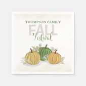 水彩シンプル秋フェスティバル スタンダードカクテルナプキン (正面)