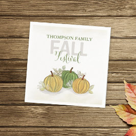 水彩シンプル秋フェスティバル スタンダードカクテルナプキン