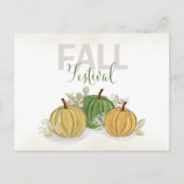 水彩シンプル秋フェスティバル ポストカード (正面)