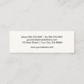 水彩シンプル緑色イチョウ葉自然 スキニー名刺 (裏面)