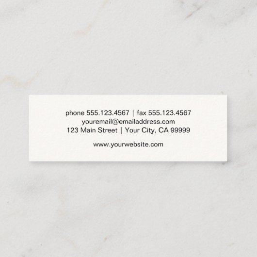 水彩シンプル緑色イチョウ葉自然 スキニー名刺 (裏面)