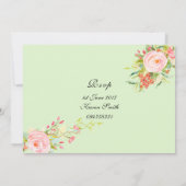 水彩シンプル誕生日エレガント招待状 招待状 (裏面)