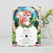 水彩シンプル誕生日 招待状 (スタンド正面)