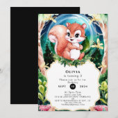 水彩シンプル誕生日 招待状 (正面/裏面)