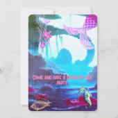 水彩シーアニマルバースデーパーティーへの招待 招待状 (裏面)