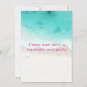 水彩シーアニマルバースデーパーティーへの招待 招待状 (裏面)