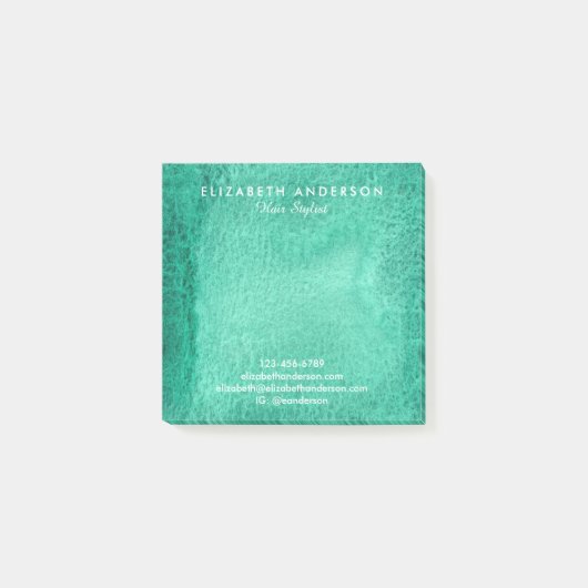 水彩シーグリーンのビジネスのポストイットノート ポストイット (正面)