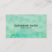 水彩シーグリーン 名刺 (正面)