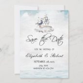 水彩シーグルビーチ日付の保存 セーブザデート (正面)