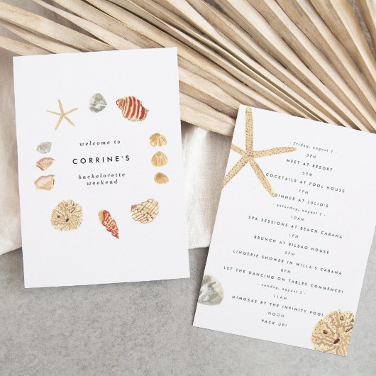 水彩シーシェルバチェロレッテの日程 招待状