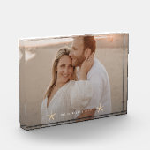 水彩シーシェルパーソナライズされた フォトブロック (左)