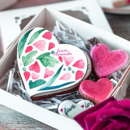 水彩シーシェルピンク ハートシール