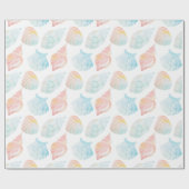 水彩シーシェルラッピング紙 ラッピングペーパー (フラット)