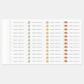 水彩シーシェル名パーソナライズされた前ラベル ラベル (シート)