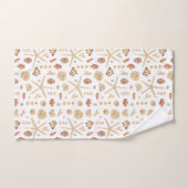 水彩シーシェル バスタオルセット (ハンドタオル)