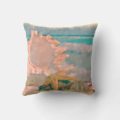 水彩シーシェルonビーチ枕 クッション (裏面)